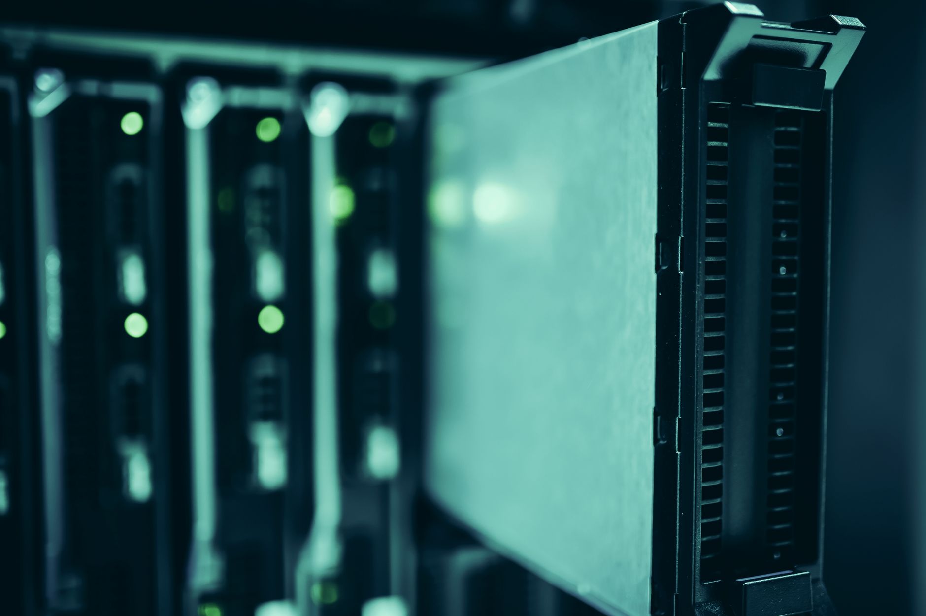 IT engineers overseeing a data center server migration to the cloud